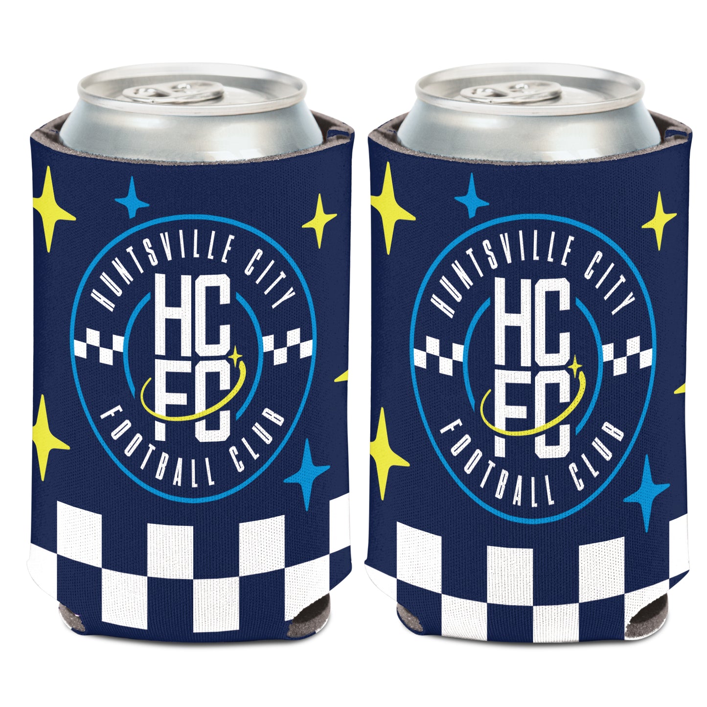 Huntsville City FC 12oz Can Cooler - Checkered