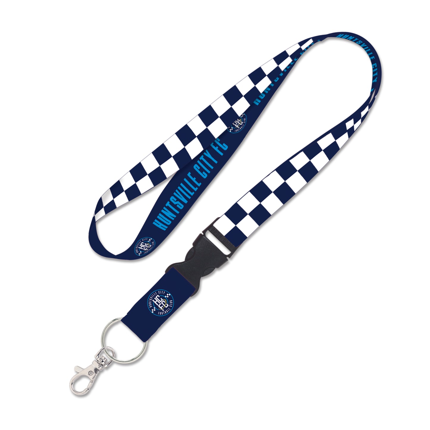 Huntsville City FC Buckle Lanyard - Navy Checkered