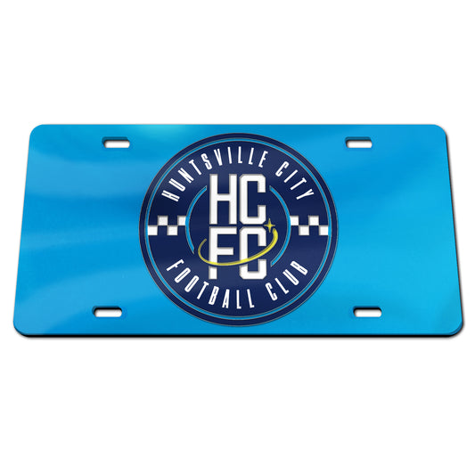 Huntsville City FC Acrylic License Plate - Skyline Blue