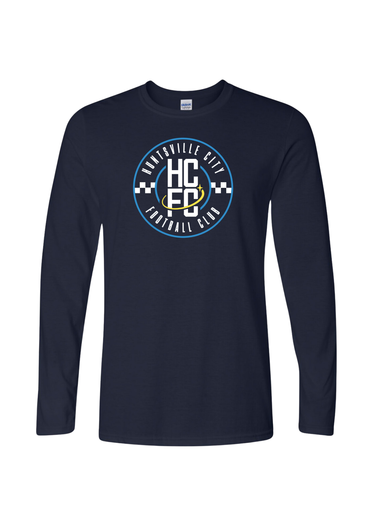 Men's Long Sleeve Crest Tee - Navy