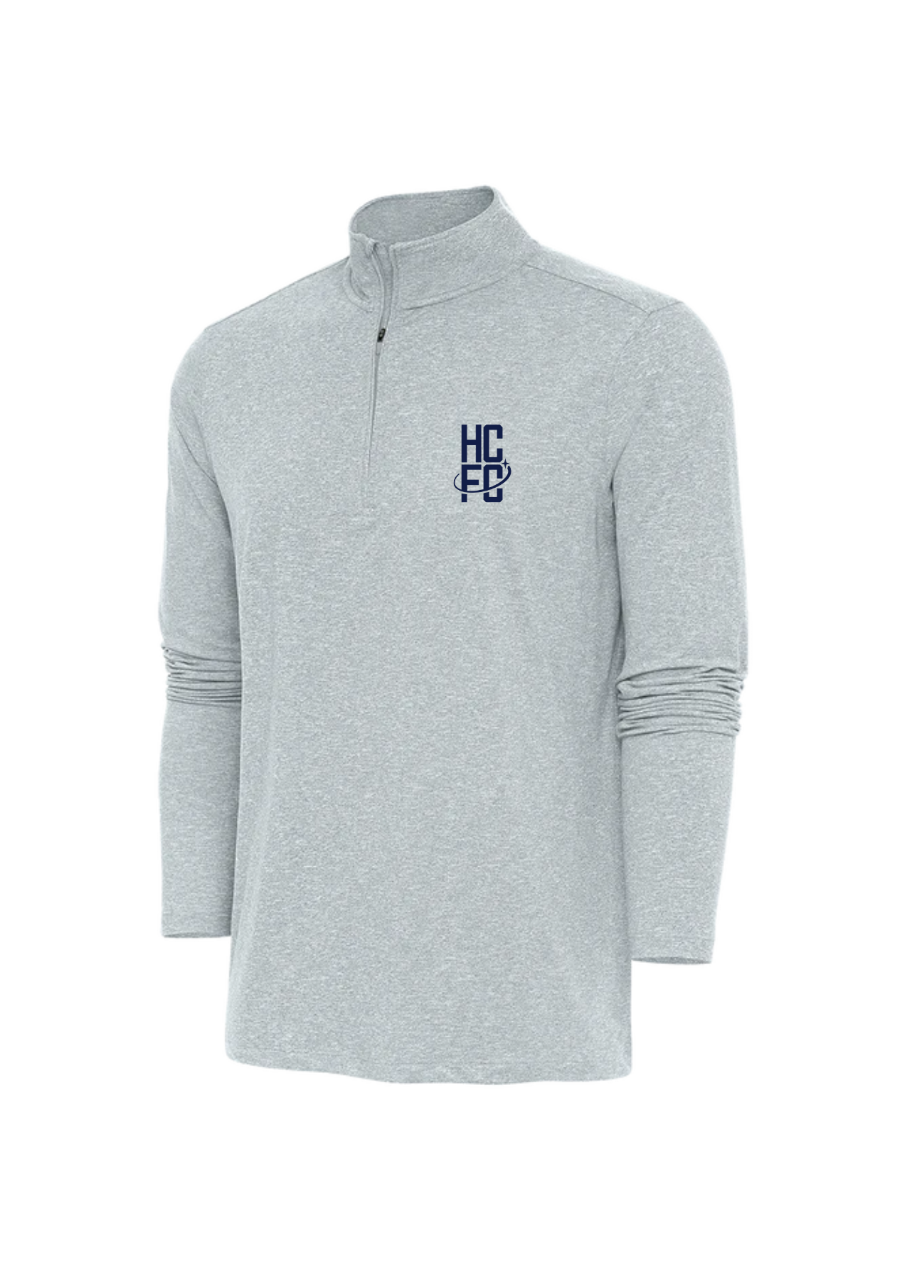 Men's Antigua Hunk 1/4 Zip- Heather Grey