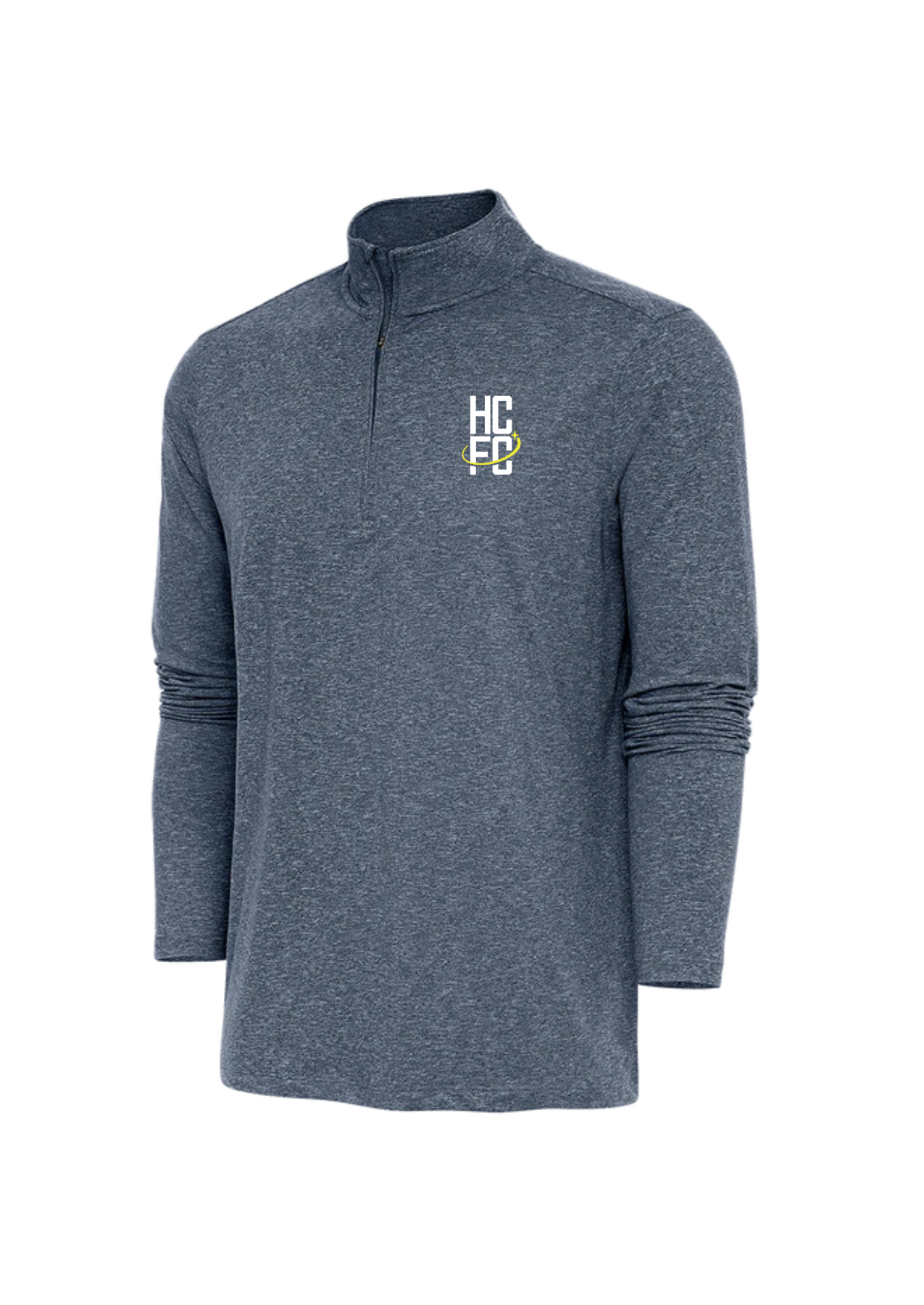 Men's Antigua Hunk 1/4 Zip - Heather Navy