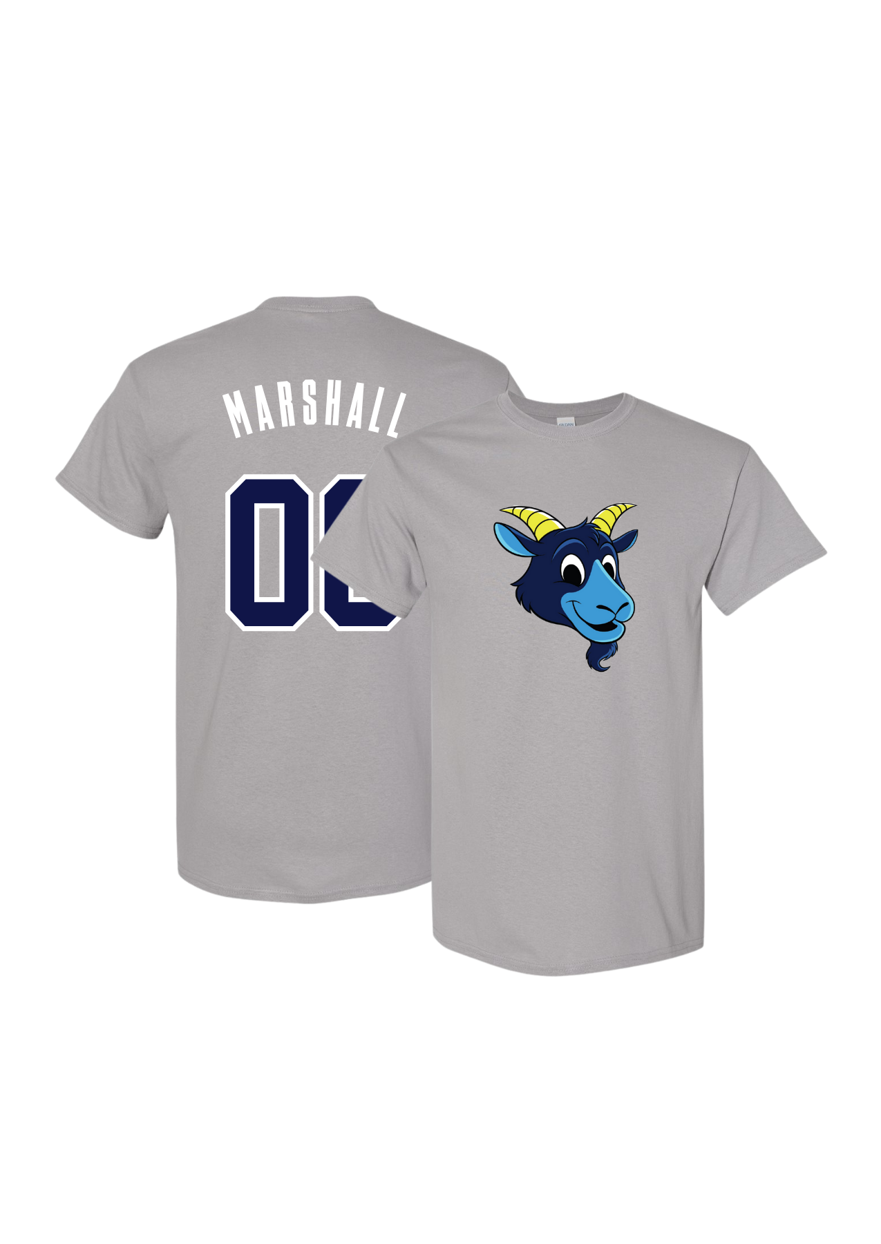 Men's HCFC Marshall Name & Number Tee - Gravel