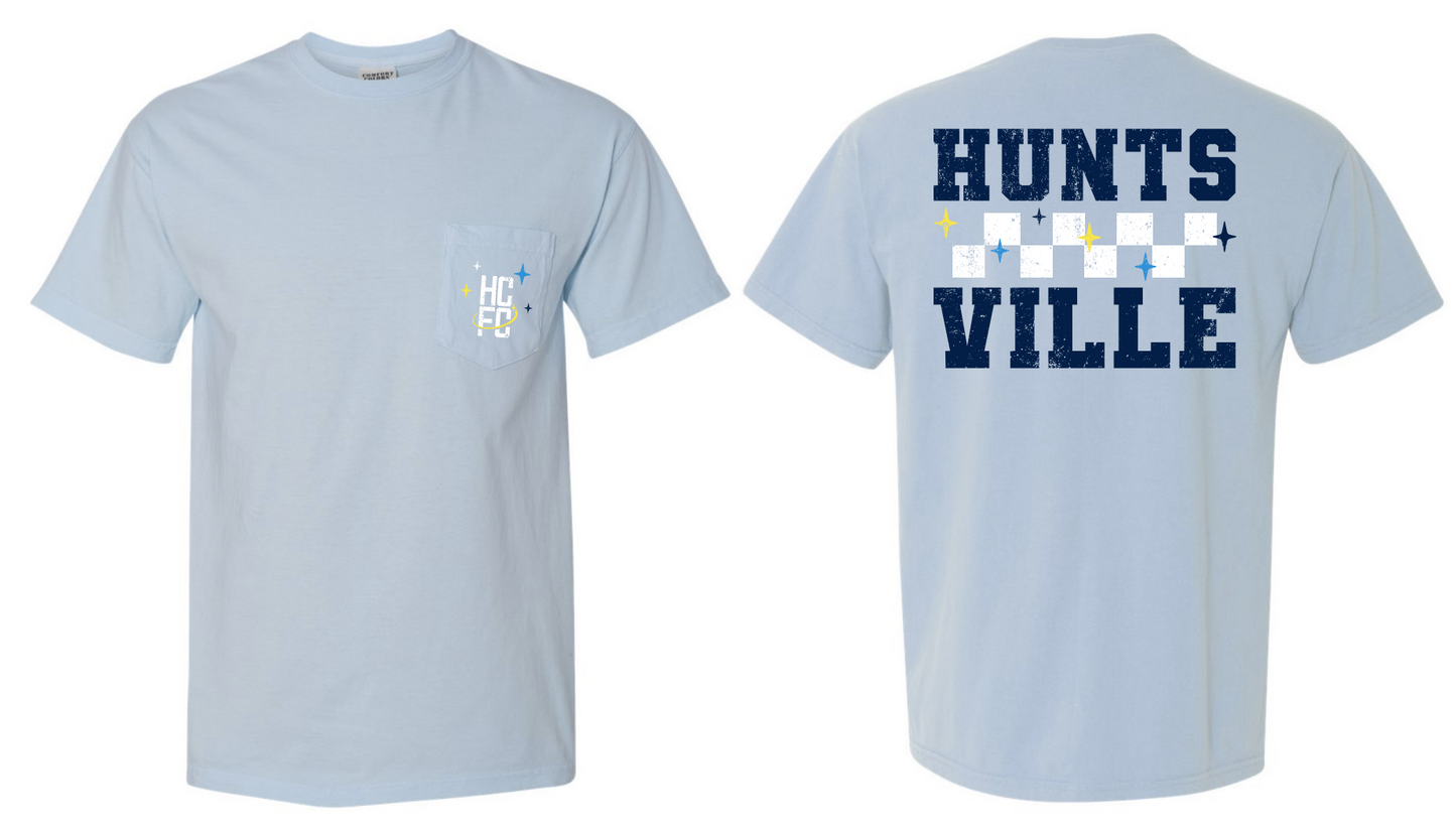 Huntsville City FC Mens Heavyweight Pocket Tee - Chambray