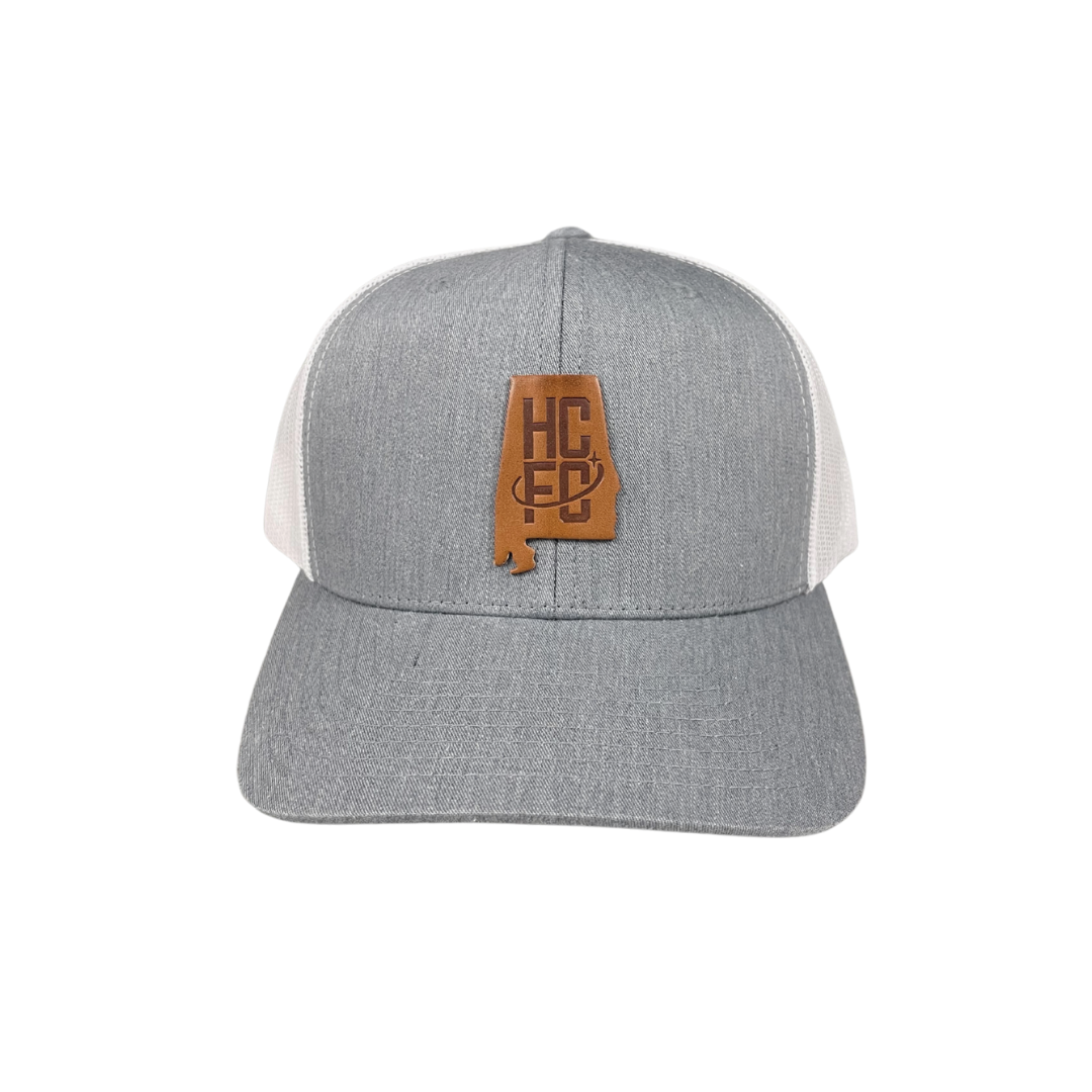 Hometown Leather Patch Trucker Hat - Grey