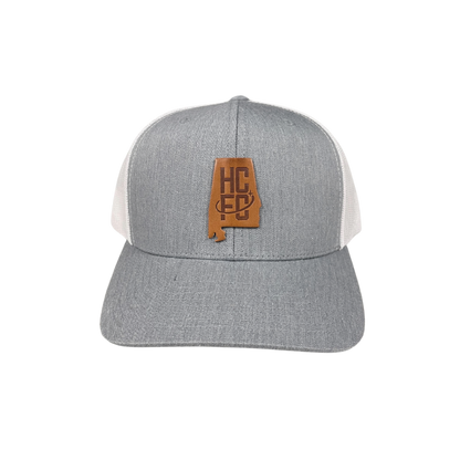 Hometown Leather Patch Trucker Hat - Grey