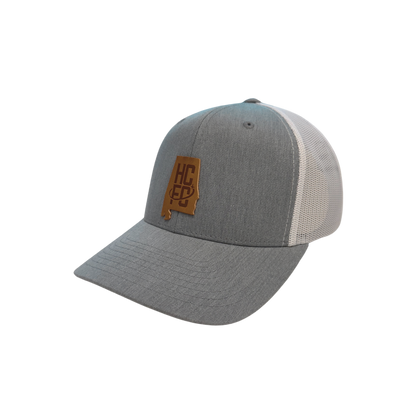 Hometown Leather Patch Trucker Hat - Grey