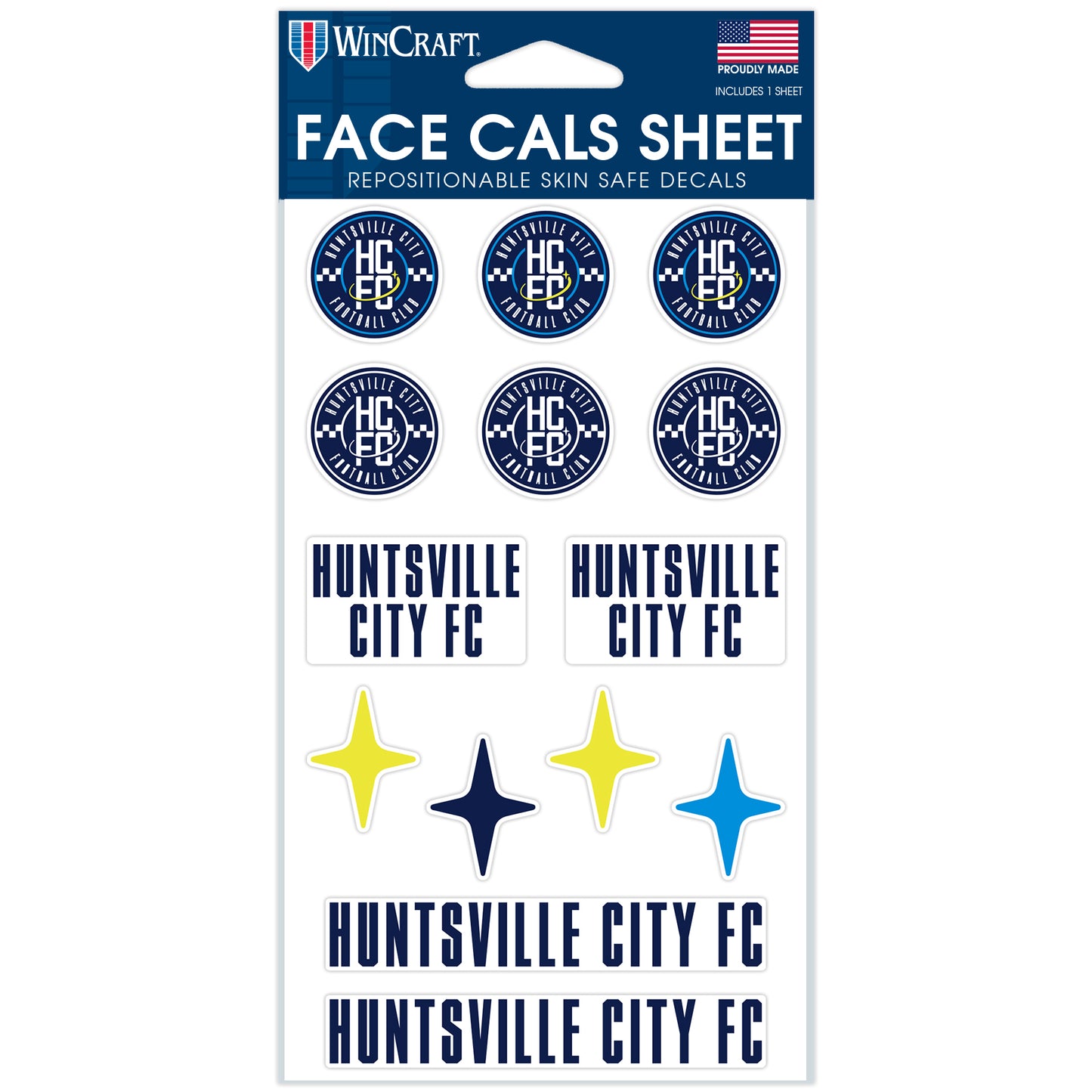 Huntsville City FC Face Cal Sheet