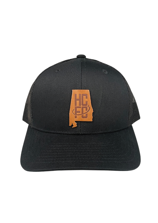 Hometown Leather Patch Trucker Hat - Black