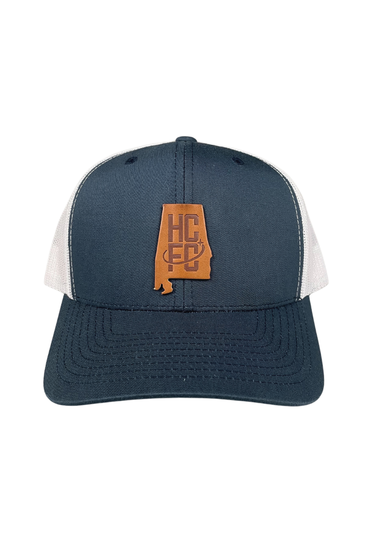 Hometown Leather Patch Trucker Hat - Navy