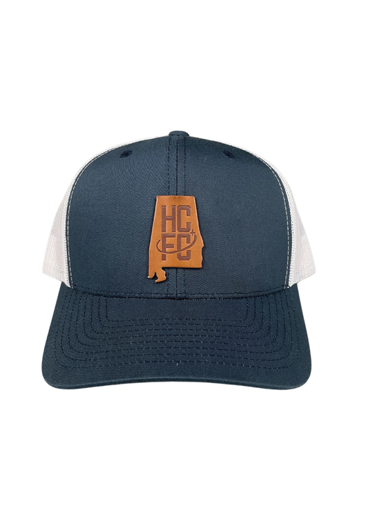 Hometown Leather Patch Trucker Hat - Navy