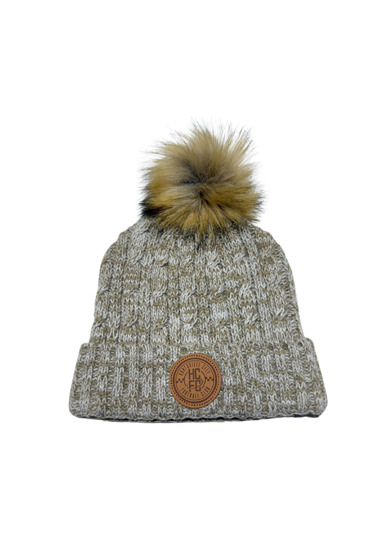 HCFC Cable Knit Beanie - Beige