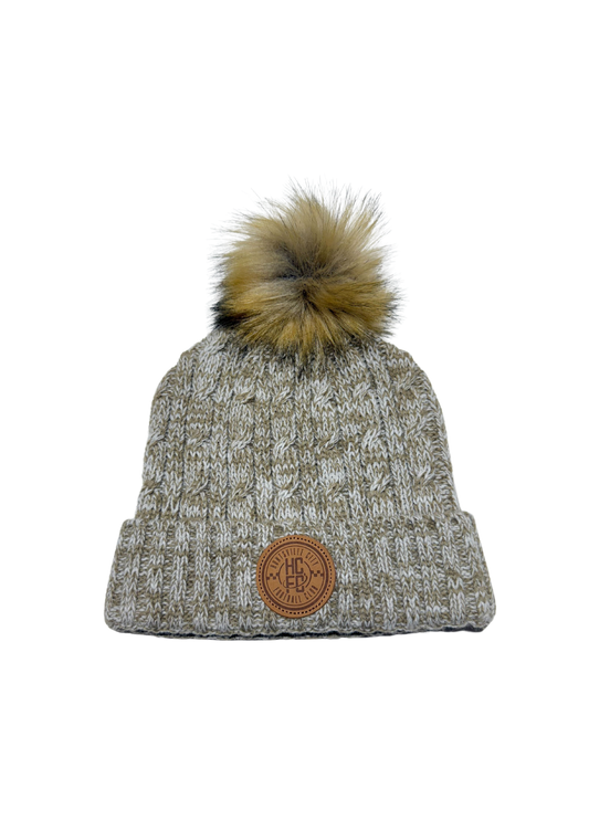 HCFC Cable Knit Beanie - Beige