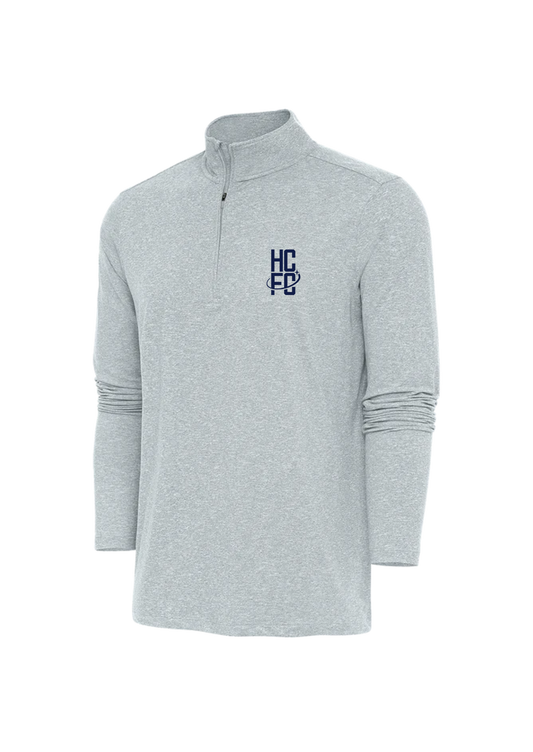 Men's Antigua Hunk 1/4 Zip- Heather Grey