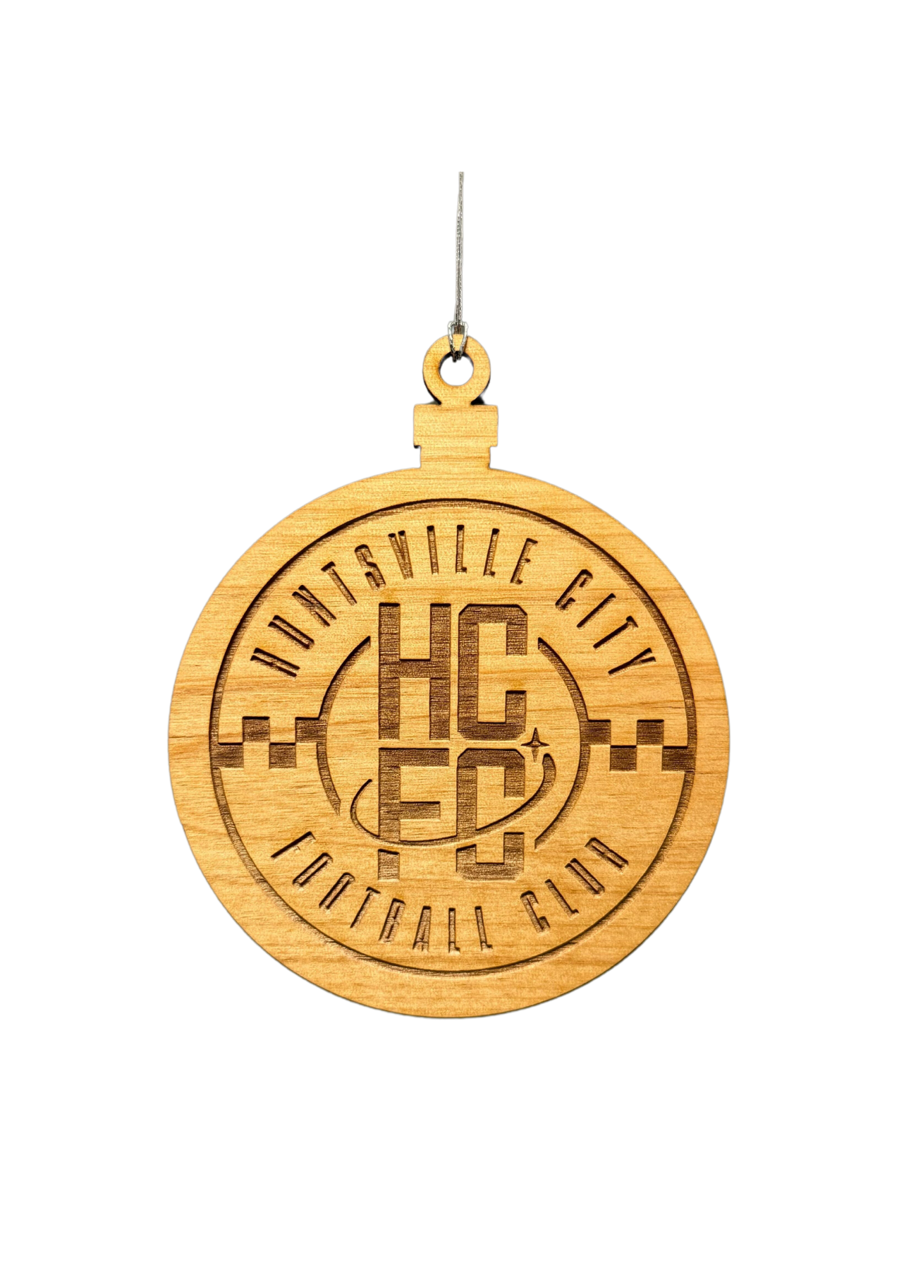 Huntsville City FC Wooden Christmas Ornament