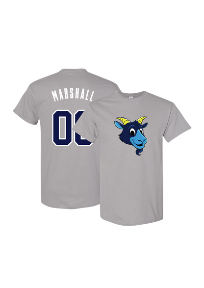 Men's HCFC Marshall Name & Number Tee - Gravel